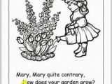 Mary Mary Quite Contrary Coloring Page 22 Best Spring Preschool Kids Activities and Crafts Images On