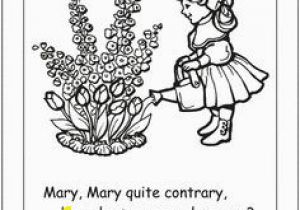 Mary Mary Quite Contrary Coloring Page 22 Best Spring Preschool Kids Activities and Crafts Images On