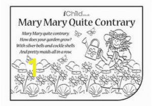 Mary Mary Quite Contrary Coloring Page 58 Best Nursery Rhymes Activities Images