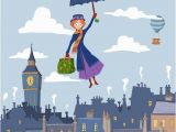 Mary Poppins Wall Mural Mary Poppins Mural London Roofs Wallpaper Nursery London Mural