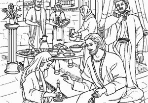 Mary Washes Jesus Feet Coloring Page today with the Saints July 22 St Mary Magdalene