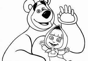 Masha and the Bear Coloring Pages to Print Masha and the Bear Coloring Page