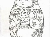 Matryoshka Doll Coloring Page Bonne Broderie Matroyska Draw Pinterest