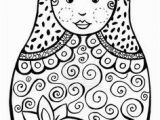 Matryoshka Doll Coloring Page Matriochka Diy Pinterest