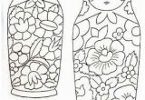 Matryoshka Doll Coloring Page Riscos Para Pintar Ou Bordar Bonecas Coloring Pages