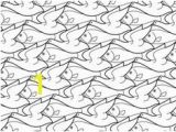 Mc Escher Tessellations Coloring Pages How to Design A Tessellating Fish Pattern Google Search