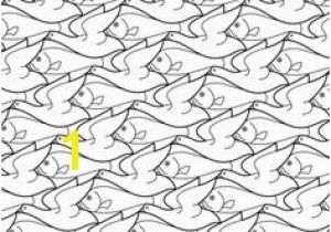 Mc Escher Tessellations Coloring Pages How to Design A Tessellating Fish Pattern Google Search