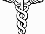 Medicine Bottle Coloring Page Caduceus Medical Symbol