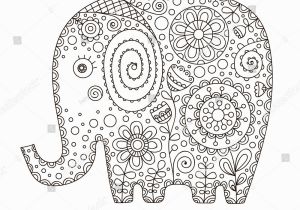 Medicine Bottle Coloring Page Cute Ethnic Elephant Vector Hand Drawn Stock Vector Royalty Free