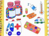 Medicine Bottle Coloring Page How to Draw Doctor Medical Kit for Kids Medical Coloring Pages Art