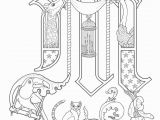 Medieval Illuminated Letters Coloring Pages Limited Me Val Illuminated Letters Coloring Pages Manuscript 3