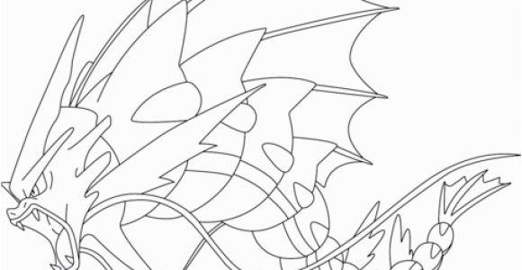 Mega Pokemon Coloring Pages Printable Mega Gyarados Pokemon Coloring Page