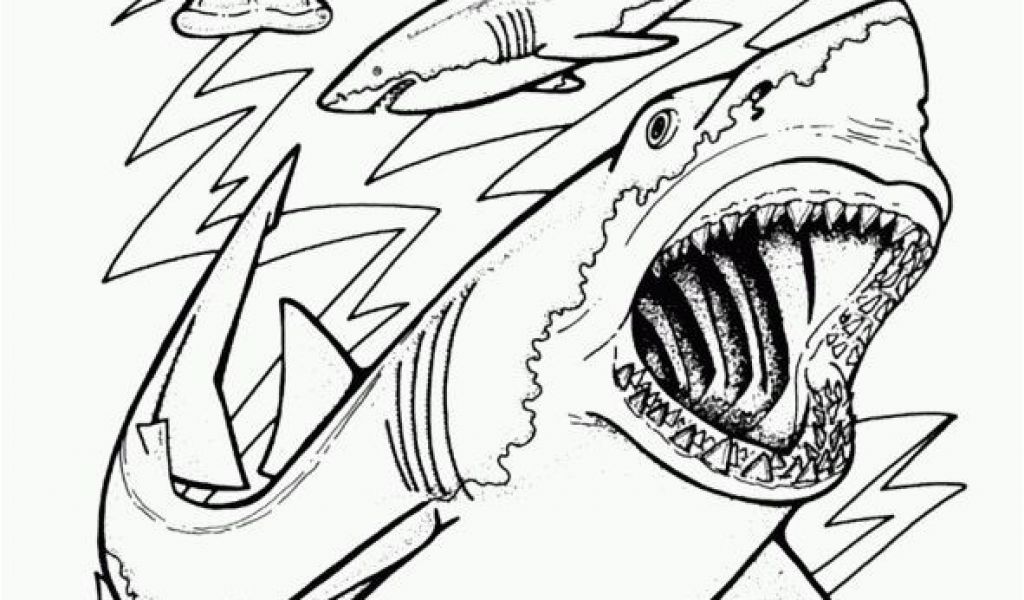 Happy Shark Coloring Pages.