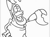 Mermaid Coloring Pages Easy Coloring Page Of Sebastian From the Little Mermaid