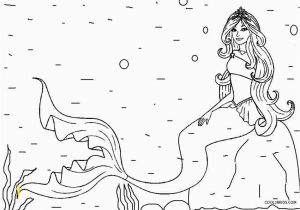 Mermaid Coloring Pages Easy Line Free Clipart 128