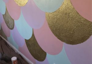 Mermaid Mural Ideas Fish Scales Accent Wall Rooms