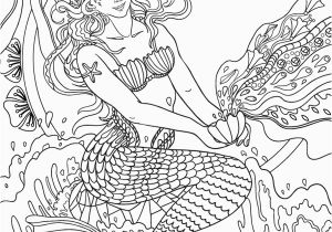 Mermaid Siren Coloring Pages for Adults Art Nouveau Mermaid Adult Coloring Page