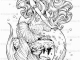 Mermaid Siren Coloring Pages for Adults Fishy Friends Adult Coloring Page In 2020