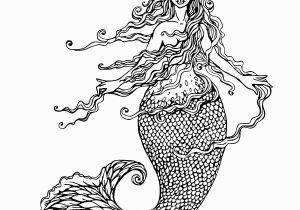 Mermaid Siren Coloring Pages for Adults Mermaid Coloring Pages for Adults Best Coloring Pages