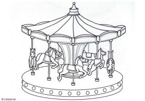 Merry Go Round Coloring Pages Merrygoround Google æ¤ç´¢ Circus Pinterest