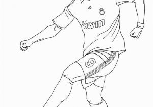 Messi Vs Ronaldo Coloring Pages Christiano Ronaldo Playing soccer Coloring Page