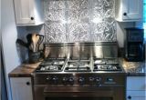 Metal Backsplash Mural Stainless Steel Stove Fabulous Tin Backsplash