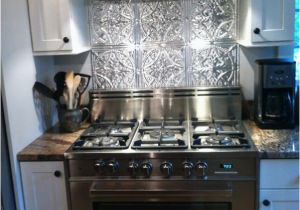 Metal Backsplash Mural Stainless Steel Stove Fabulous Tin Backsplash