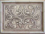 Metal Murals for Kitchen Backsplash 5 Piece Bordeux Backsplash Tile and Plain Frame Liners 16 X 21 1 2