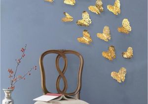 Metal Wall Art Decor 3d Mural 3d Hollow butterfly Art Wall Stickers Bedroom Living Room Home Decor Kids Diy Decoration Zhao Full Wall Decals Full Wall Mural Decals From Gaigan