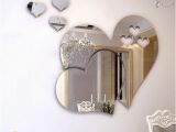 Metal Wall Art Decor 3d Mural 3d Mirror Love Hearts Wall Sticker Decal Diy Home Room Art Mural Decor Removable Mirror Wall Sticker Home Decor Wall Stickers Vinyl Wall Stickers Wall