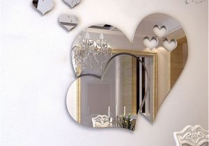 Metal Wall Art Decor 3d Mural 3d Mirror Love Hearts Wall Sticker Decal Diy Home Room Art Mural Decor Removable Mirror Wall Sticker Home Decor Wall Stickers Vinyl Wall Stickers Wall