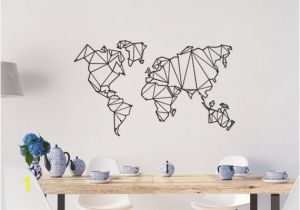 Metal World Map Wall Mural Metal World Map Wall Hanging for Frames 100 X 61 Cm