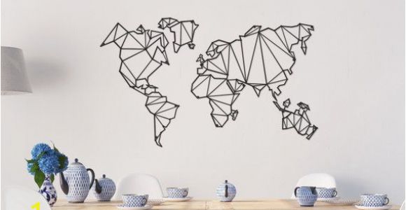 Metal World Map Wall Mural Metal World Map Wall Hanging for Frames 100 X 61 Cm