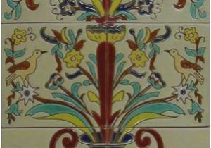 Mexican Tile Wall Murals Mexican Style Mural Aves Y Flores Fabulosos