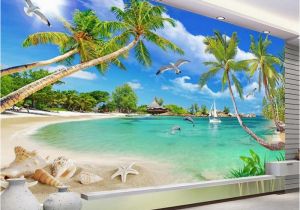 Mexican Wallpaper Murals Custom 3 D Wallpaper Wall Murals 3d Wallpaper Beach Tree Waves