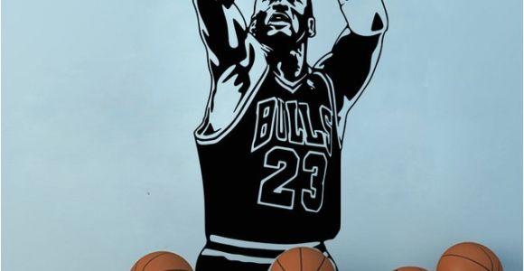 Michael Jordan Wall Mural Chicago Bulls Michael Jordan Wall Sticker Living Room Nba Basketball