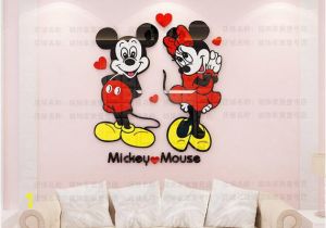 Mickey and Friends Wall Mural Mickey & Minnie Mouse 3d Wall Decal Stickers Room Decor Wall Sticker Arcylic Mirror Surface Nursery Bedroom