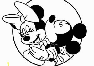 Mickey and Minnie Kissing Coloring Pages Mickey Kiss Minnie Coloring Page