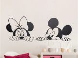 Mickey and Minnie Mouse Wall Murals Cute Mickey Minnie Mouse Baby Nursery Art Vinyl