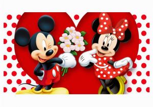 Mickey and Minnie Mouse Wall Murals Mahalaxmi Art & Craft Minnie Mouse Mickey Mouse Mouse Plastic Wall Poster without Frame