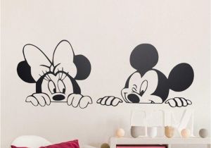 Mickey and Minnie Wall Murals Cute Mickey Minnie Mouse Baby Nursery Art Vinyl
