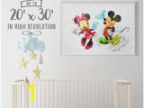 Mickey Minnie Mouse Wall Murals Mickey and Minnie Art Print Poster Mickey Mouse Wall Art Nursery