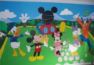 Mickey Mouse Clubhouse Mural Mickey Mouse Bedroom However I Would Like to Do the Mural as An