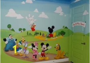 Mickey Mouse Clubhouse Wall Mural Mickey Mouse Clubhouse Kids Play Room Mural Hand Painted