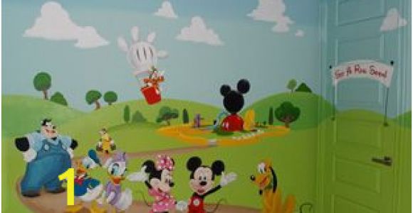 Mickey Mouse Clubhouse Wall Mural Mickey Mouse Clubhouse Kids Play Room Mural Hand Painted
