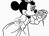 Mickey Mouse Coloring Pages Disney Minnie Mouse Princess Disney Coloring Page for Kids for
