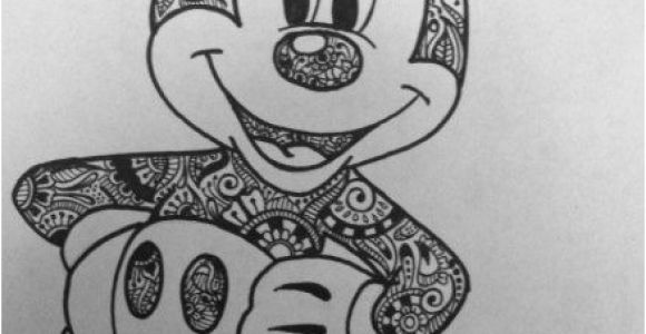 Mickey Mouse Coloring Pages for Adults Floral Printed Mickey Design by byjamierose On Etsy Met