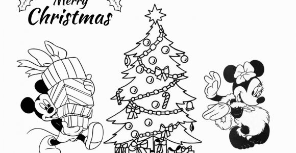 Mickey Mouse Minnie Mouse Christmas Coloring Pages Mickey and Minnie Mouse Christmas Coloring Pages