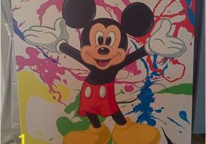 Mickey Mouse Mural Wall Coverings Mickey Mouse Painted Canvas