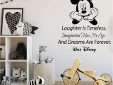 Mickey Mouse Mural Wall Coverings Mickey Mouse Quote Wall Decals Laughter is Timeless Words